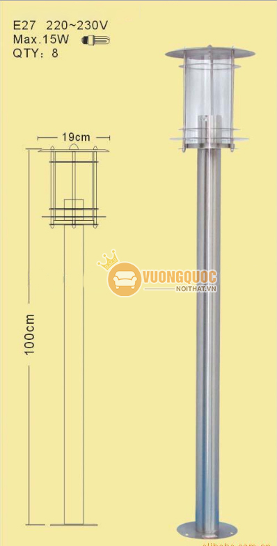 Đèn thép không rỉ chông thấm nước ROL370-1